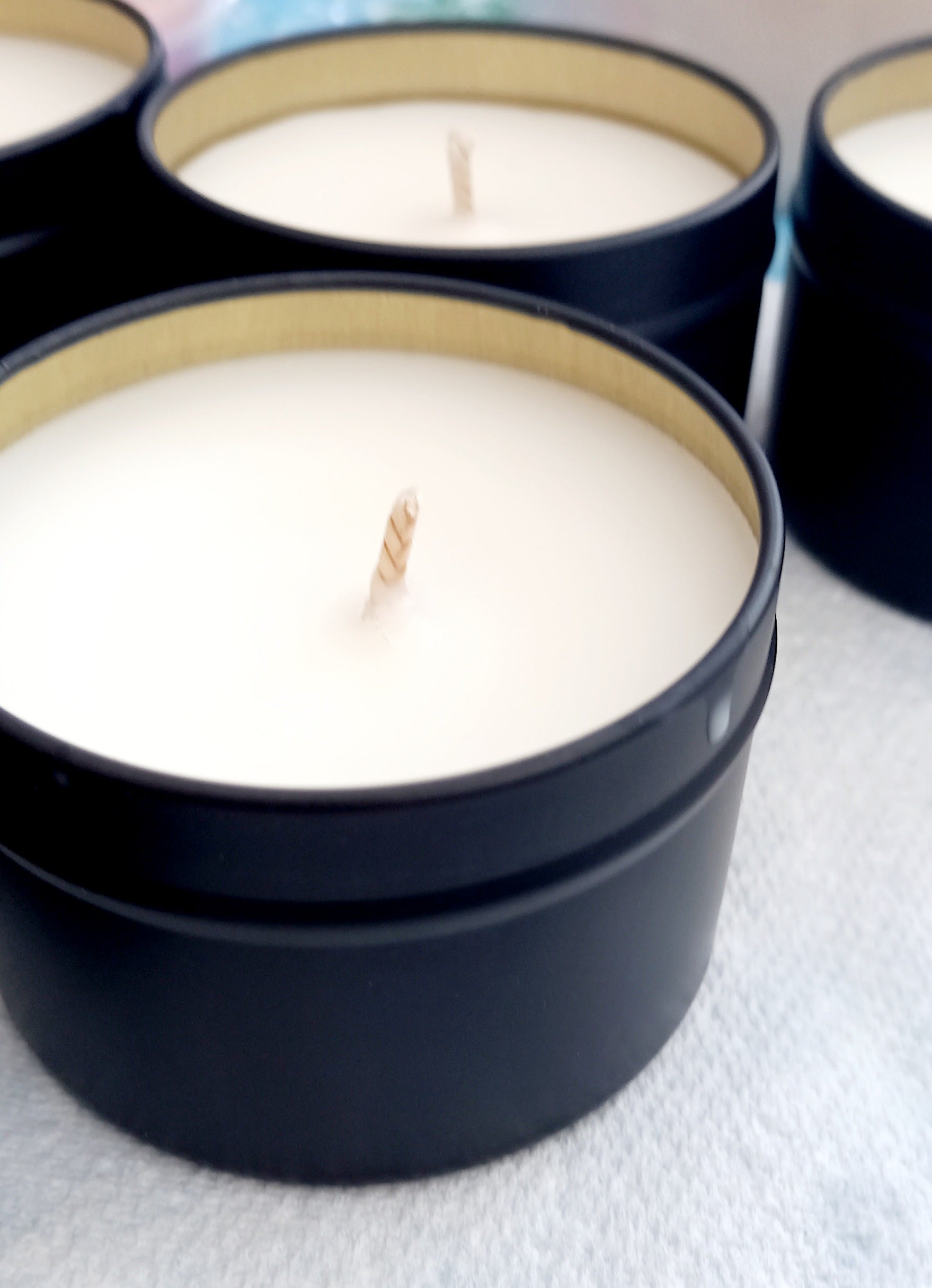 Chalk & Feather — 120ml Matte Black Tin Candle