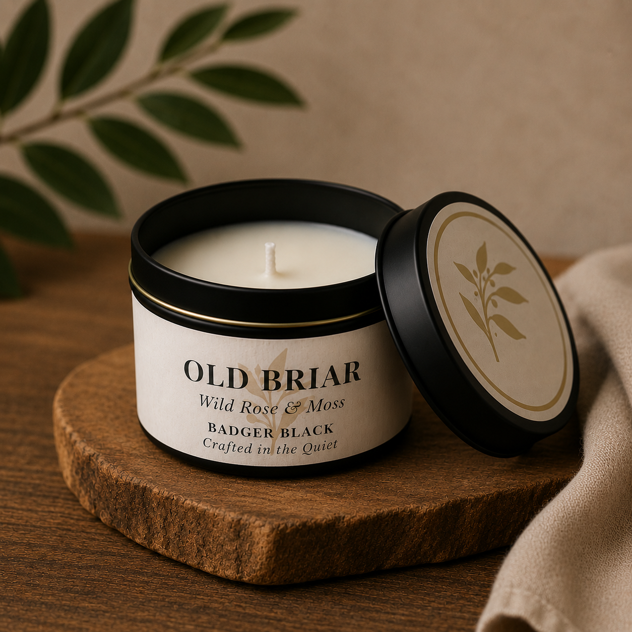 Old Briar — Matte Black Tin Candle